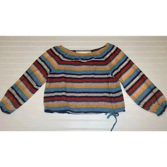 Parker Knit Top Women's Striped Off Shoulder Sweater Small NEW. 439 - Picture 2 of 6